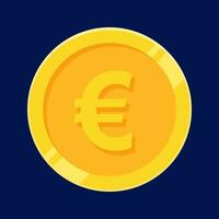 euro munt goud geld vector