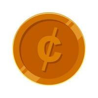 cent munt bronzen geld dollar cent vector koper