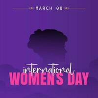 8 maart, gelukkig vrouwen dag groet banier vector illustratie