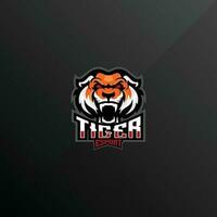 tijger hoofd logo ontwerp esport team vector