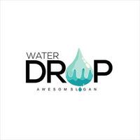 water laten vallen logo ontwerp helling kleur vector