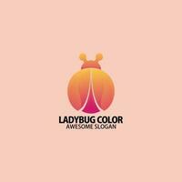 lieveheersbeestje logo ontwerp helling kleurrijk vector