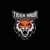 boos tijger logo esport team ontwerp mascotte gaming vector