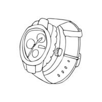 hand getekend horloges, geïsoleerd vector illustratie Aan wit achtergrond