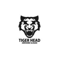 tijger hoofd logo ontwerp lijn kunst vector