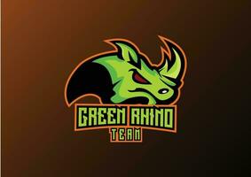 neushoorn logo ontwerp esport gaming vector