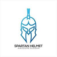spartaans helm logo ontwerp helling lijn kunst vector