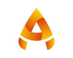 brief een oranje helling logo ontwerp vector