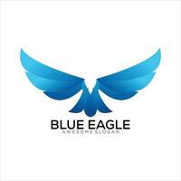 blauw adelaar logo ontwerp helling kleurrijk vector