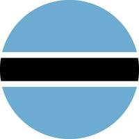 ronde motswana vlag van botswana vector