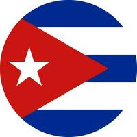 ronde Cubaans vlag van Cuba vector