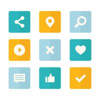 sociale media iconen set collectie vector