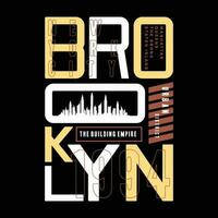 Brooklyn grafisch, typografie t shirt, vector ontwerp illustratie, mooi zo voor gewoontjes stijl