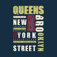 koninginnen Brooklyn nieuw york grafisch typografie, vector t overhemd ontwerp, illustratie, mooi zo voor gewoontjes actief