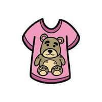 isoleren illustratie speelgoed- teddy beer t-shirt vector