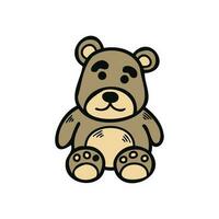 isoleren illustratie speelgoed- bruin teddy beer vector