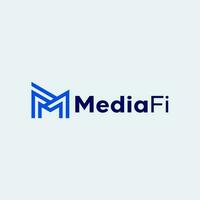 brief mf fm gemakkelijk modern logo vector