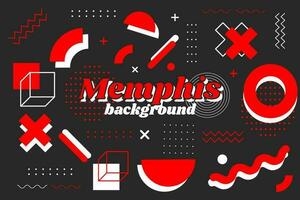 memphis geometrische achtergrond vector