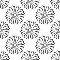 zwart-wit bloemenpatroon vector