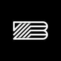 brief zb monogram logo, monogram logo vector ontwerp sjabloon