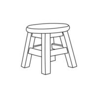 stoel hout zittend lijn modern creatief logo vector