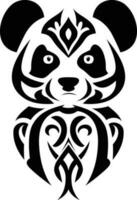 tribal boos kungfu panda tatoeëren vector illustratie.