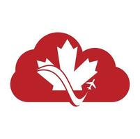 Canada reizen wolk vorm concept vector
