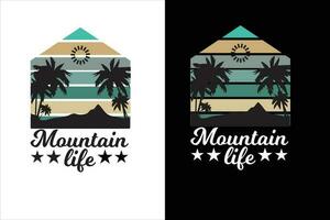 berg, hiking, rijden, vector t overhemd ontwerp vrij downloaden