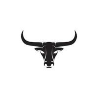 stier hoorn en buffel logo en symbolen sjabloon pictogrammen app vector