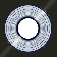 blauw wit digitaal muziek- CD lp ontwerp voor artiesten nieuw records vector