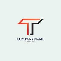 t letter, t logo vector lettertype alfabet ontwerp en pictogram t