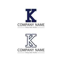 k logo ontwerp k brief lettertype concept bedrijfslogo vector en ontwerp eerste bedrijf