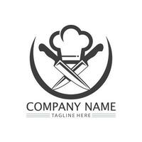 chef hoed logo vector ontwerpsjabloon