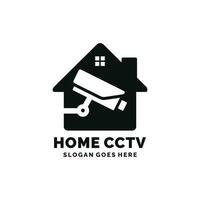 huis cctv logo ontwerp vector illustratie