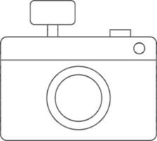 geïsoleerd camera icoon in zwart lijn kunst. vector