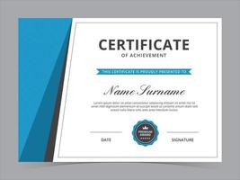 certificaat sjabloonontwerp vector