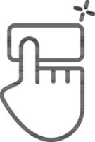 cursor of vinger naar Klik knop icoon in vlak stijl. vector