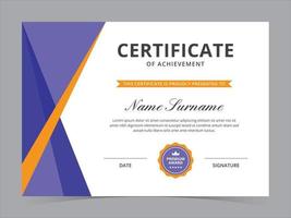 certificaat sjabloonontwerp vector