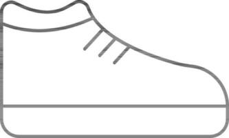 schoenen icoon in zwart lijn kunst. vector