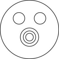 geïsoleerd smiley masker in zwart lijn kunst. vector