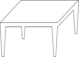 blanco tafel in zwart lijn kunst. vector
