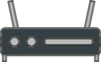 grijs kleur router icoon in vlak stijl. vector