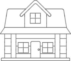 lijn kunst illustratie van huis of herenhuis icoon. vector