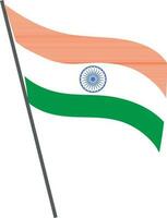 illustratie van realistisch Indisch vlag. vector