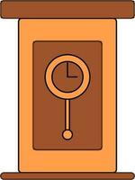 illustratie van houten kader van klok voor meubilair concept. vector