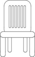 illustratie van stoel icoon voor meubilair concept in hartinfarct. vector