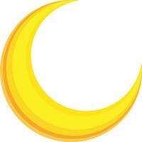 glimmend geel maan Aan wit achtergrond. vector