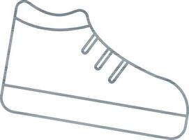 illustratie van schoenen icoon in lijn kunst. vector