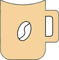 geïsoleerd koffie kop icoon in vlak stijl. vector