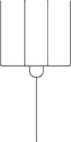 zwart lijn kunst illustratie van een hark icoon. vector